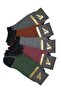 Pack of 5 Navy Blue Colorful Striped Women's Booties Socks