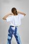 Women's White Oversize Crop T-shirt - 2