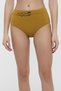 Women's Oil Green Circle High Waist Fashion Bikini Bottom - 2
