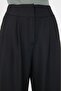 Black Straight/Cut Pleated Woven Pants TWOSS19WX0017 - 8