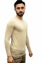 Beige Military Thermal Microfiber Long Sleeve T-Shirt - Microfiber Sports T-Shirt - 3