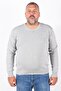 Men's Gray Crew Neck Cotton Sweater