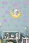 Cute Giraffe on the Moon Purple Clouds and Purple Stars - 3