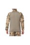 Desert Camouflage Combat T-Shirt Microfiber Side Sleeves Pocket Zip Slimfit Cut - 3