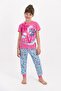 Girl's Pink Short Sleeve Pajama Set