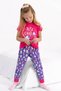 2430 Girl's Just Chill Fuchsia Short Sleeve Pajama Set