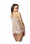 Women's Pink Satin Shorts Set 001-0004061 - 3