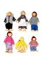 Wooden Miniature Dolls Family Set - 4