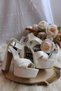Pearl White Ankle Strap Open Front Thick Heel Platform Bridal Shoes - 5