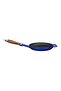 Cast Iron Frying Pan 24 Cm Blue Color Pan With Wooden Handle - 2