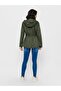 Women's Green Canvas Spring Coat15216452 - 4