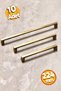 Luxury Cabinet Drawer Handle Vito Model 10 Pieces 224mm Furniture Handle 1stClass Metal / Antique Yellow And Black