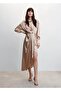 Satin Dress with Side Slit - 2
