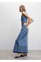 Long denim skirt - 8