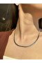 Italian Design Unisex Model Silver Color Steel Chain Necklace 55cm 3mm - 2