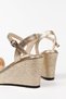 Women's Wedge Sole 3 Rows Stone Embroidered Wedding Shoes - 4