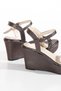 Women's Wedge Sole 3 Rows Stone Embroidered Wedding Shoes - 4