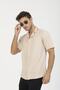 Beige Regular Fit Short Sleeve Men's Shirt