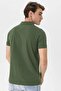 Polo Neck Bear Embroidery Detailed Men's T-shirt - 8
