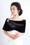 Black Bridal Fur Bridal Fur with Brooch - 4