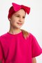 Girl's Cotton Combed Cotton, Anti-Slip, Anti-Sweat, Ultra Light Flexible Hair Band with Bow Tie Bandana