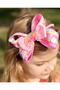 Special Design Luxury Glittered Crown Rainbow Unicorn Heart Bow Children's Crown Pink