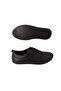 Black Women's Genuine Leather Stylish Shoes with Elastic Laces - 3