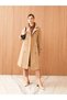 Jacket Collar Straight Long Sleeve Gabardine Women's Trench Coat