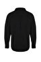 Siyah Oversize Fit Apaş Yaka Yazlık Keten Görünümlü Gömlek TMNSS23GO00053 - 12