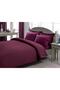 طقم غطاء لحاف فاخر مخطط باللون البرقوق King Size