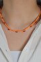 Ka-009 Jablonex Sand Bead Cherry Necklace - Handmade