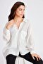 Women's Oversize Loose Cut Cream Shirt