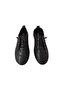 Black Women's Genuine Leather Stylish Shoes with Elastic Laces - 5
