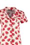 Pink Strawberry Pattern Ribbed Sleep Band Knitted Pajamas Set Thmss21Pt0784 - 6