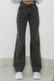 Pena Smoked Lycra Wide Leg Jeans Casual Wide Leg Denim Trousers