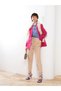 Elastic Waist Comfortable Fit Straight Pocket Detailed Women's Trousers - 3