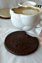 Set of Four Creamy Biscuit-Shaped Coasters - 2