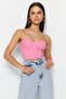 Pink Heart Collar Woven Bustier Tprss23Bs00125 - 2