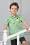 Bb-23/1-025/3 Children's Printed Polo Collar T-shirt - 3