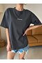 Classical Printed Unisex Smoked Oversize T-shirt - 6