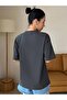 Classical Printed Unisex Smoked Oversize T-shirt - 7