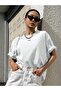 Yep Printed Unisex White Oversize T-shirt - 2