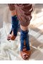 حذاء صيفي بكعب تان من Happy Denim