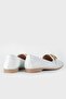 Women's White Genuine Leather Ballerinas with Chain, Size 36-41 - 4