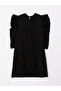 Crew Neck Basic Long Sleeve Girl's Dress