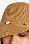 Camel Seashell Detailed Straw Women's Hat TWOSS23SP00011 - 5