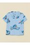 Polo Collar Short Sleeve Printed Baby Boy T-Shirt and Shorts Set of 2 - 2