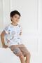 Boy's Basketball Printed Short Sleeve Basic Capri Suit Age 5-9 - 2