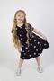 Girl's Below Knee Polka Dot Lycra Combed Cotton Dress - 3