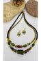 Handmade Ethnic Indian Glass Women's Necklace Earring Set - 2